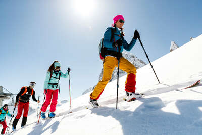 Skieurs de randonnée à Tignes